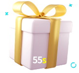 Receba seus bônus de boas-vindas no 55s